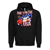 Black party in the usa billie wilder Zipper Hoodie - texasbilliewilder