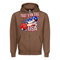 Chestnut party in the usa billie wilder Zipper Hoodie - texasbilliewilder