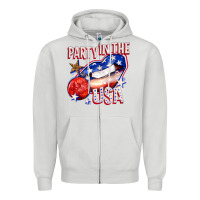 Dove Grey party in the usa billie wilder Zipper Hoodie - texasbilliewilder