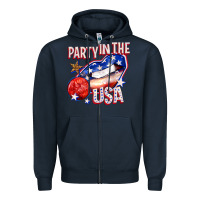 Navy party in the usa billie wilder Zipper Hoodie - texasbilliewilder