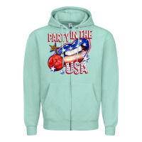 Seafoam party in the usa billie wilder Zipper Hoodie - texasbilliewilder