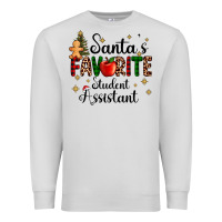 Dove Grey santa's favorite student assistant Premium Sweatshirt - AdoDesignShop
