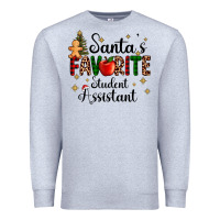 Heather Grey santa's favorite student assistant Premium Sweatshirt - AdoDesignShop
