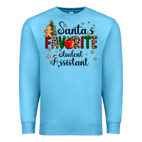 Ocean Blue santa's favorite student assistant Premium Sweatshirt - AdoDesignShop