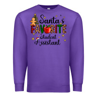 Purple santa's favorite student assistant Premium Sweatshirt - AdoDesignShop