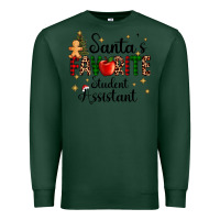 Sports Green santa's favorite student assistant Premium Sweatshirt - AdoDesignShop