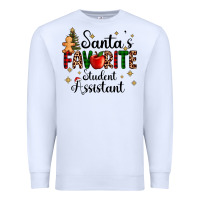 White santa's favorite student assistant Premium Sweatshirt - AdoDesignShop