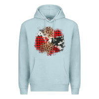Leopard Cowhide Christmas Plaid Patches Premium Hoodie | Teevron