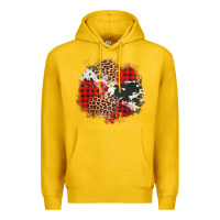 Lemon leopard cowhide Christmas plaid patches Premium Hoodie - Jasminsmagicworld