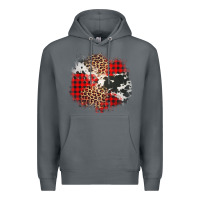 Rock leopard cowhide Christmas plaid patches Premium Hoodie - Jasminsmagicworld