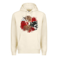 Tofu leopard cowhide Christmas plaid patches Premium Hoodie - Jasminsmagicworld