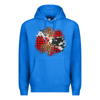 True Royal leopard cowhide Christmas plaid patches Premium Hoodie - Jasminsmagicworld