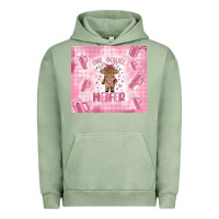 Pigment Oil Green one boujee heifer Urban Hoodie - MaliasSmallBusiness