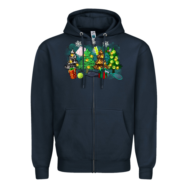 Christmas Trees With Tennis Zipper Hoodie by Zillion Design Studio | Teevron
