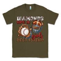 Army Green diamonds are a girls best friend baseball Classic Tee - texasbilliewilder