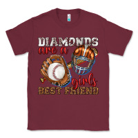 Burgundy diamonds are a girls best friend baseball Classic Tee - texasbilliewilder
