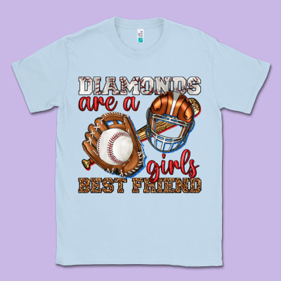 Diamonds Are A Girls Best Friend Baseball Classic Tee Designed By Texasbilliewilder
