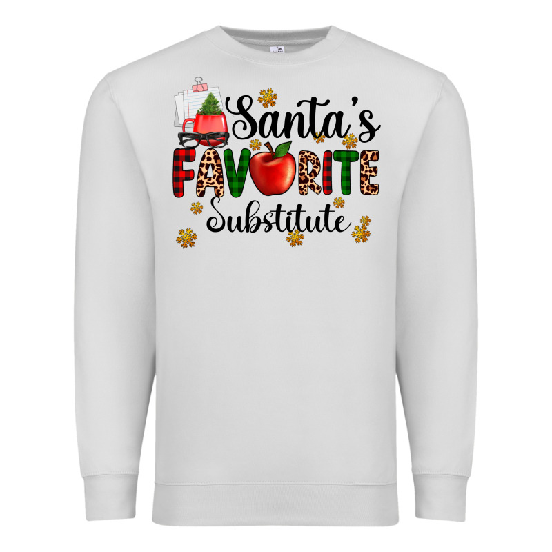 Santa's Favorite Substitute Premium Sweatshirt by AdoDesignShop | Teevron