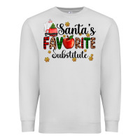 Dove Grey santa's favorite substitute Premium Sweatshirt - AdoDesignShop