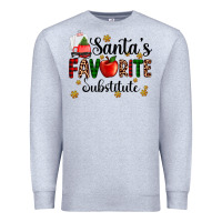 Heather Grey santa's favorite substitute Premium Sweatshirt - AdoDesignShop
