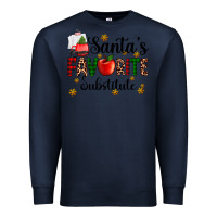 Navy santa's favorite substitute Premium Sweatshirt - AdoDesignShop