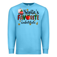 Ocean Blue santa's favorite substitute Premium Sweatshirt - AdoDesignShop