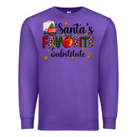 Purple santa's favorite substitute Premium Sweatshirt - AdoDesignShop
