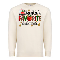 Sandshell santa's favorite substitute Premium Sweatshirt - AdoDesignShop