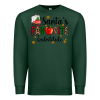 Sports Green santa's favorite substitute Premium Sweatshirt - AdoDesignShop