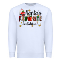 White santa's favorite substitute Premium Sweatshirt - AdoDesignShop