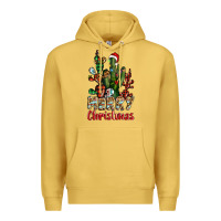 Antique Gold merry christmas cactus western Premium Hoodie - BarkalooDesign