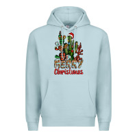 Blue Mist merry christmas cactus western Premium Hoodie - BarkalooDesign