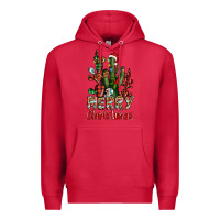 Cardinal merry christmas cactus western Premium Hoodie - BarkalooDesign