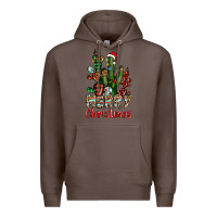 Coffee merry christmas cactus western Premium Hoodie - BarkalooDesign