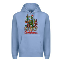 Colony Blue merry christmas cactus western Premium Hoodie - BarkalooDesign
