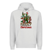 Dove Grey merry christmas cactus western Premium Hoodie - BarkalooDesign