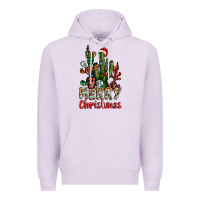 Lilac merry christmas cactus western Premium Hoodie - BarkalooDesign