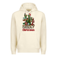 Sandshell merry christmas cactus western Premium Hoodie - BarkalooDesign