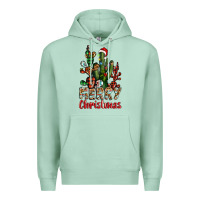 Seafoam merry christmas cactus western Premium Hoodie - BarkalooDesign
