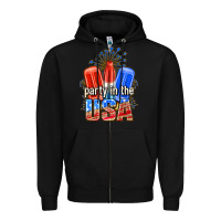 Black party in the usa popsicles billie wilder Zipper Hoodie - texasbilliewilder