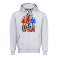 Heather Grey party in the usa popsicles billie wilder Zipper Hoodie - texasbilliewilder