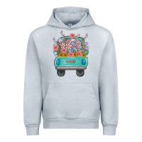 Heather Grey truck with flowers malia Urban Hoodie - MaliasSmallBusiness