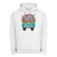 Pigment Lunar Rock truck with flowers malia Urban Hoodie - MaliasSmallBusiness