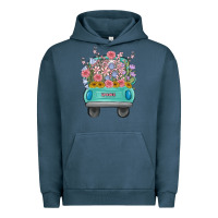 Pigment Midnight Navy truck with flowers malia Urban Hoodie - MaliasSmallBusiness