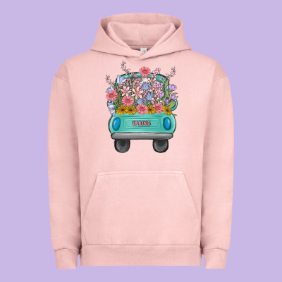Truck With Flowers Malia Urban Hoodie Designed By Maliassmallbusiness