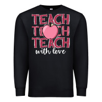 Black teach with love Premium Sweatshirt - JahusDesignShop
