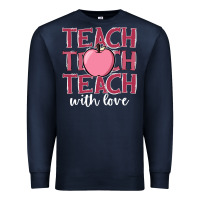 Navy teach with love Premium Sweatshirt - JahusDesignShop