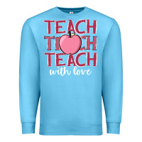 Ocean Blue teach with love Premium Sweatshirt - JahusDesignShop