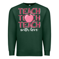 Sports Green teach with love Premium Sweatshirt - JahusDesignShop
