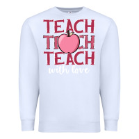 White teach with love Premium Sweatshirt - JahusDesignShop